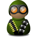 night, vision, green, uniform Black icon