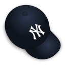 yankee, hat Black icon