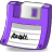 Floppy, purple, save Icon