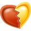 valentine, Heart, love Coral icon