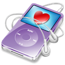 video, violet, Favorite, ipod Black icon