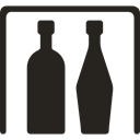 food, Supermarket, drinks, Alcoholic, Alcohol, minibar Black icon