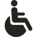 Disabled, handicap, disability, Maps And Flags Black icon