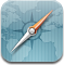 safari, Browser, compass CadetBlue icon