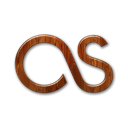 Logo, Last fm, wood Black icon