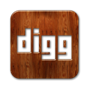 Digg, square, wood, Logo SaddleBrown icon