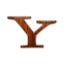 Logo, yahoo, wood Black icon