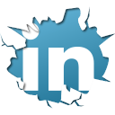 inside, Linkedin SteelBlue icon