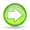 ok, Arrow, next, Forward, yes, correct, right GreenYellow icon