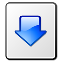 paper, Descend, fall, Blue, Decrease, File, descending, document, list, download, Down, Arrow, listing, Kget WhiteSmoke icon