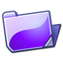 Folder, open, violet Lavender icon