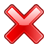 button, Exit, delete, Close, Del, sign out, remove, stop, cancel, quit, no, logout DarkRed icon