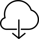 Downloading, Data Storage, Cloud computing, Tools And Utensils, Cloud storage, down arrow, file storage Black icon