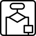 interface, Connections, diamond, square Icon