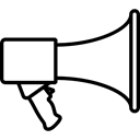protest, shout, loudspeaker, announcer, announcement Icon