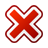cancel, no, stop DarkRed icon