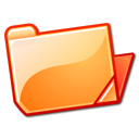 open, Orange, Folder SandyBrown icon