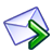 Email, Letter, envelop, Forward, right, yes, ok, next, Message, Arrow, mail, correct Icon