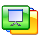 Slide, Kpresenter, Presentation Gold icon