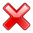 no, cancel, stop, Close DarkRed icon