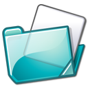 Folder, Cyan Black icon