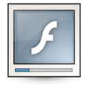 Flash, video, Application DarkGray icon