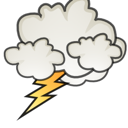 Storm, climate, stock, weather, lightning Black icon