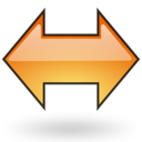 Flip, Object, horizontal Black icon