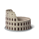 Colosseum, tourism, rome Black icon