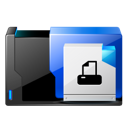 Fax, printer, And, Print Black icon