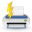 power, quick, lightning, Print, Filequickprint, printer DarkGray icon