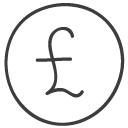 pound, Currency, Money Black icon