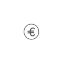 coin, Money, Euro, Cash, Currency Black icon