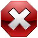 cancel, stop, no Firebrick icon