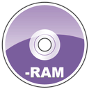 disc, mem, Dvd, ram, memory Indigo icon