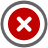 stop, cancel, Close, no Firebrick icon