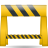 under construction, no, stop, cancel Goldenrod icon