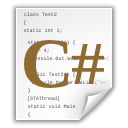 File, document, Csharp, sharp, Code, Text, paper WhiteSmoke icon