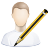 Edit, writing, Account, profile, user, people, Human, write WhiteSmoke icon