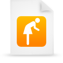 File, Orange, paper, document WhiteSmoke icon