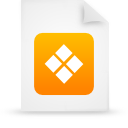 Orange, File, paper, document WhiteSmoke icon