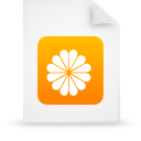 Orange, document, paper, File WhiteSmoke icon