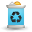 recycle bin, Trash Black icon