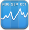 Stocks, chart, graph SteelBlue icon