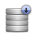 db, Database, Down, Descend, download, Decrease, fall, descending Gray icon