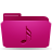 Folder, pink, music Icon