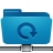 Folder, Remote, Blue, backup LightSeaGreen icon