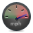 speed, Mph Gray icon