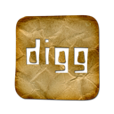 Logo, Digg, square Black icon