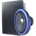 Folder, sound, voice DarkSlateGray icon
